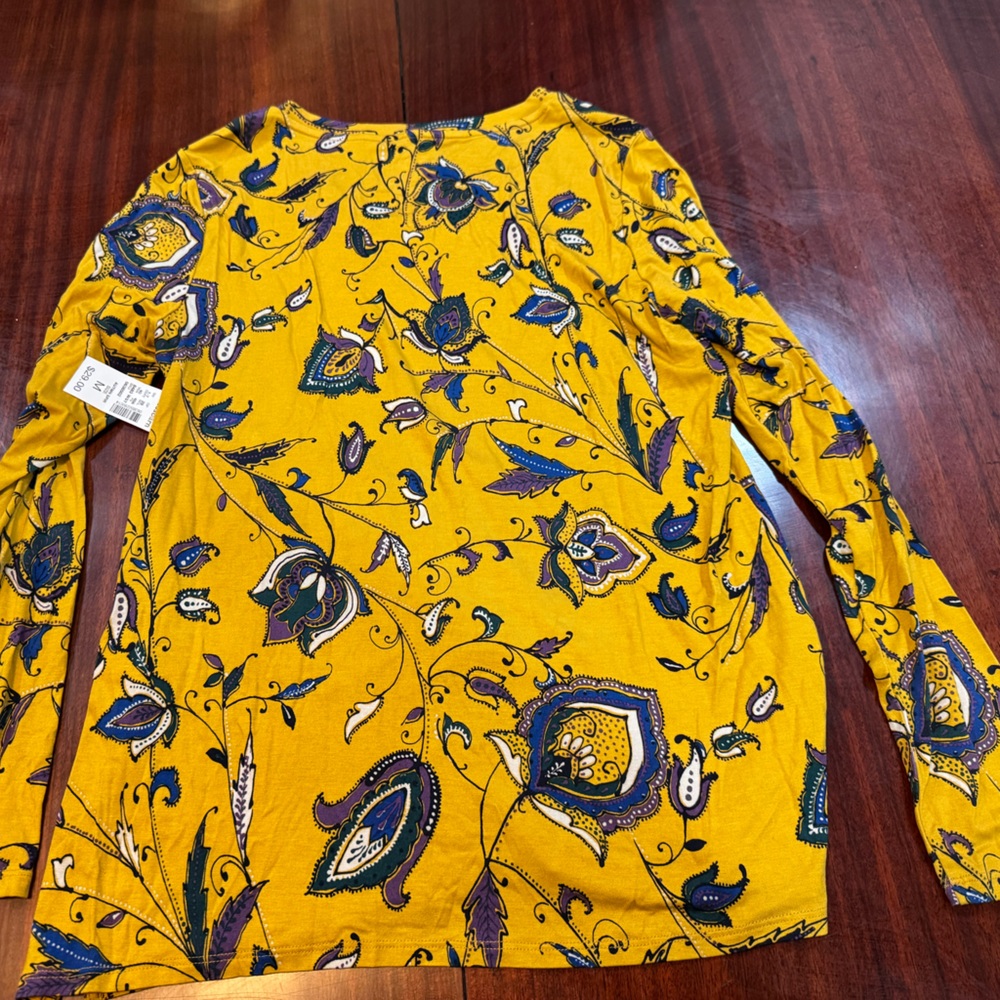 Westport Yellow and Purple Patterned Top